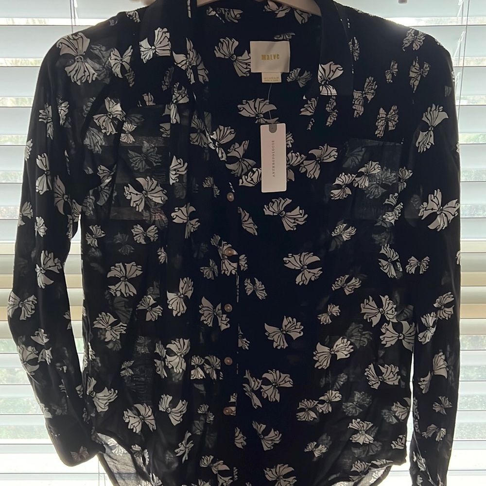 Anthropologie Maeve brand floral blouse